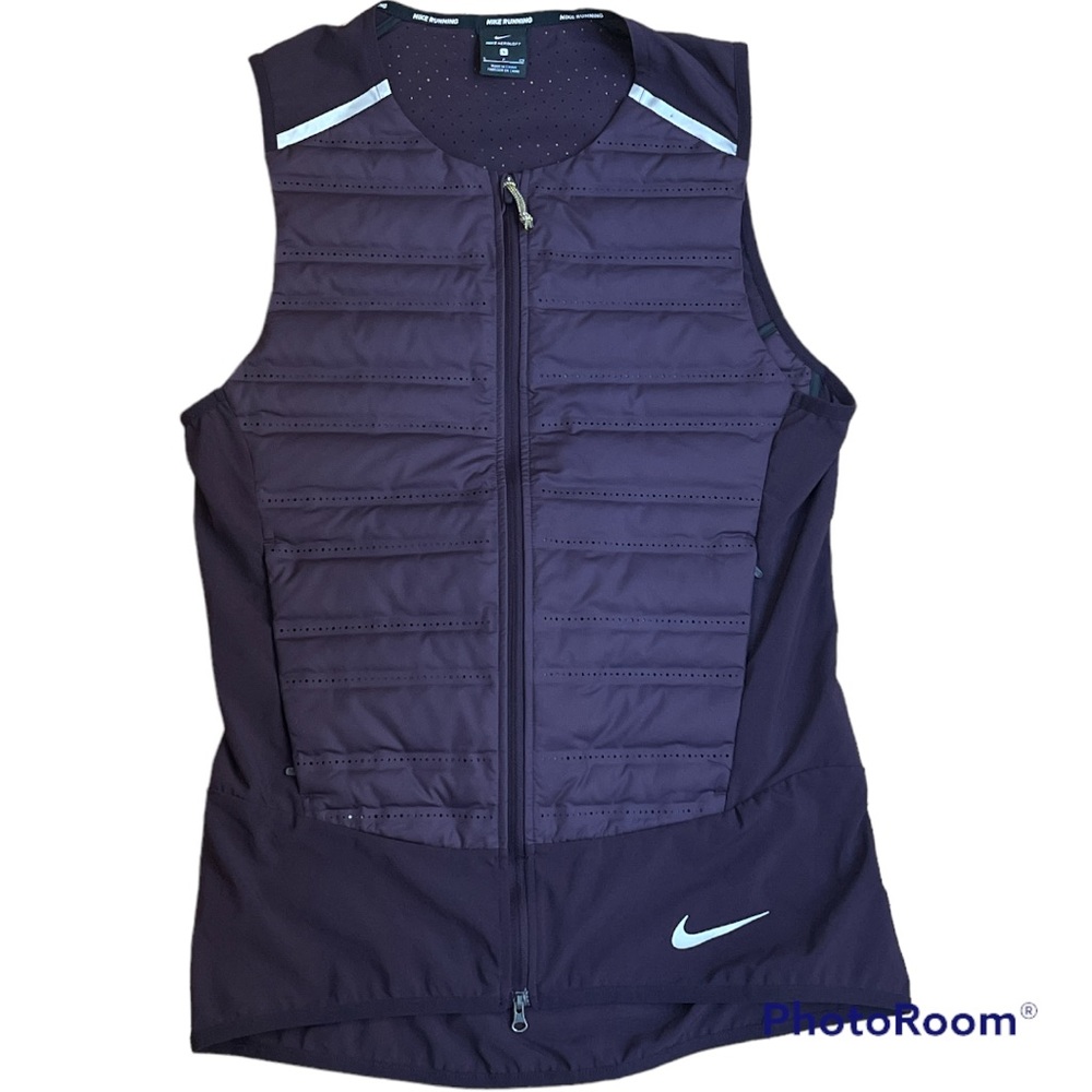 NIKE AEROLOFT purple packable down running vest size small